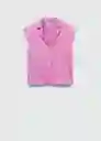 Camisa Sassa Rosa Talla M Mujer Mango