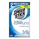 Desodorante Hombre Speed Stick Clinico Antibacterial 55 g x 2