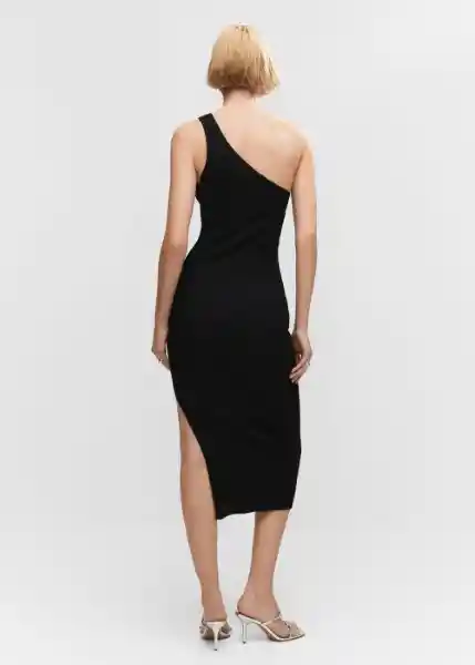 Vestido Asim Negro Talla L Mujer Mango