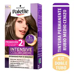 Palette Tinte Intensive en Crema Rubio Medio Cenizo 7-1