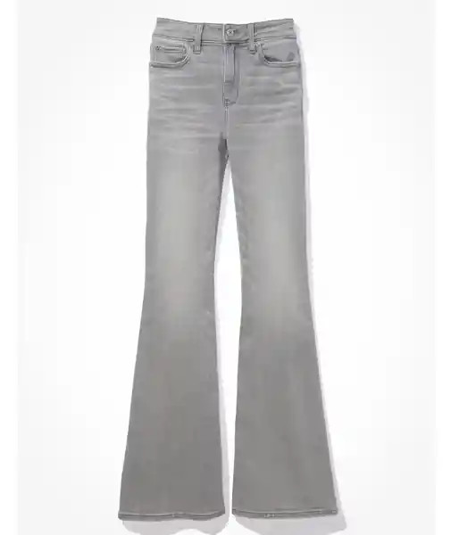 Jean Flare Mujer Gris Talla 4 REGULAR American Eagle