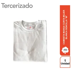 Rayito Camiseta Mujer Blanca Básica M