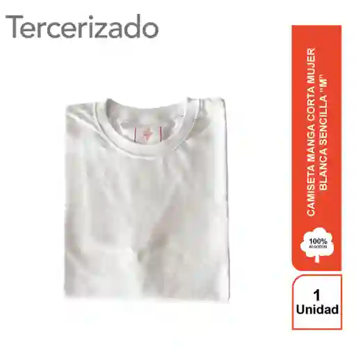 Rayito Camiseta Mujer Blanca Básica M