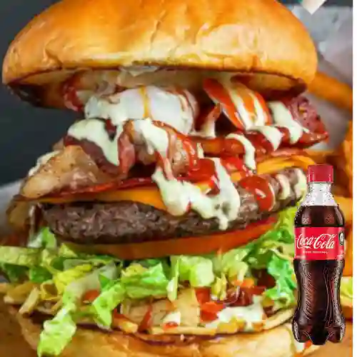 Combo Súper Cangre Burguer + Coca Cola Original 400 ml
