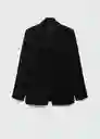 Blazer Iguana Negro Talla S Mujer Mango