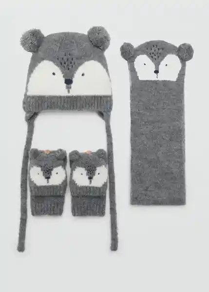 Gorro Mapache Gris Talla 57 Niñas Mango