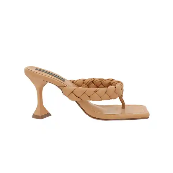 Sandalias Tacón Gardenia Beige Talla 38