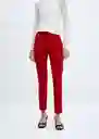 Pantalón Malu5-H Rojo Talla 34 Mujer Mango