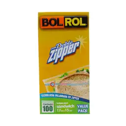 Bolrol Bolsas con Doble Zipper para Sándwich 