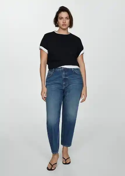 Jean Mom2000 Tejano Oscuro Talla 38 Mujer Mango