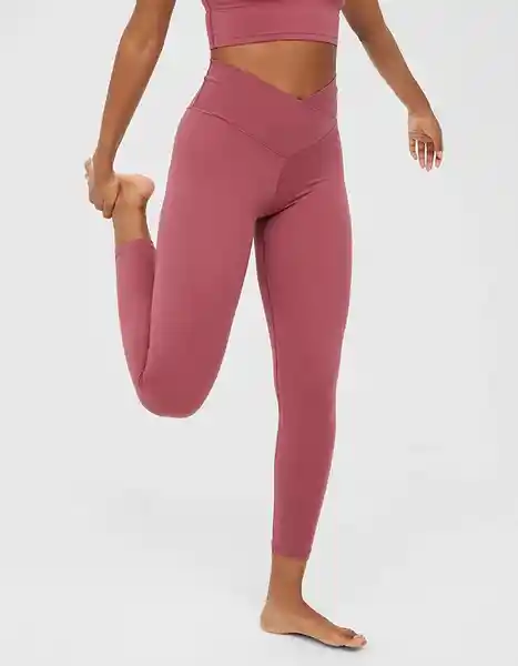 Legging Aerie Vinotinto Talla Large American Eagle 07085104