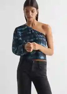 Blusa Dark Dye Azul Talla 18 Teen Niñas Mango