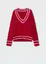 Jersey College Rojo Talla S Mujer Mango