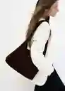 Bolso G Pirámide Chocolate Talla 99 Mujer Mango