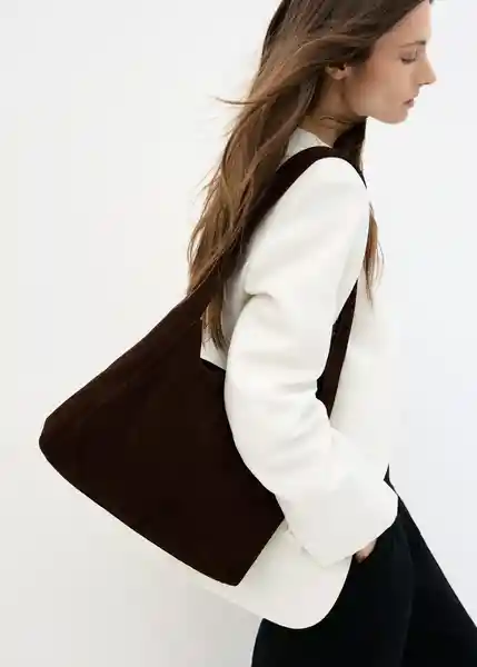 Bolso G Pirámide Chocolate Talla 99 Mujer Mango