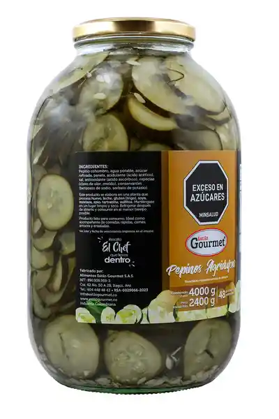 Gourmet Pepino Estilo Agridulce