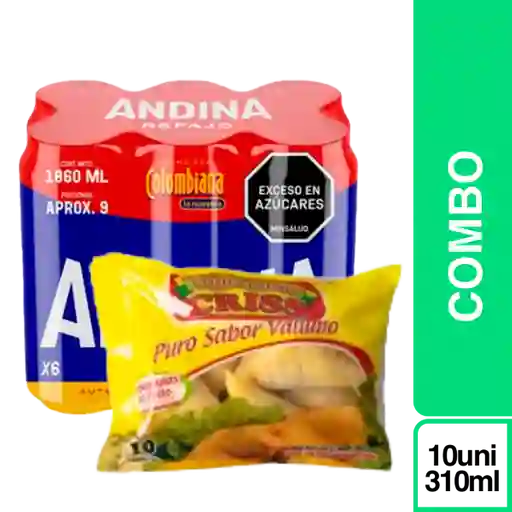 Combo Andina Refajo + Congelado Criss Empanada Con Pollo