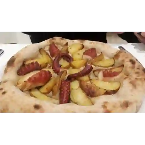 Pizza con Pulpo (Mediana)