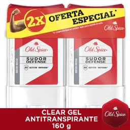 Old Spice Desodorante en Gel Seco Seco 160 g X 2