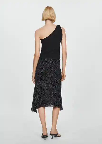 Falda Any Negro Talla XL Mujer Mango