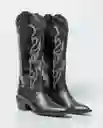 Botas Knee Negro Sombrío Ultraoscuro Talla 35 Chevignon