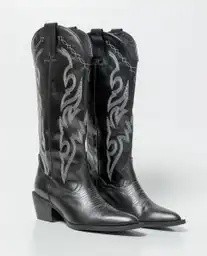 Botas Knee Negro Sombrío Ultraoscuro Talla 35 Chevignon