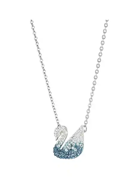 Swarovski Collar Iconic Swan Pendant Rhodium Blue