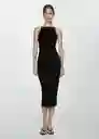Vestido Cancun Negro Talla XL Mujer Mango