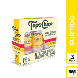 Hard Seltzer Topochico Surtido Lata 355ml x 3 Unds