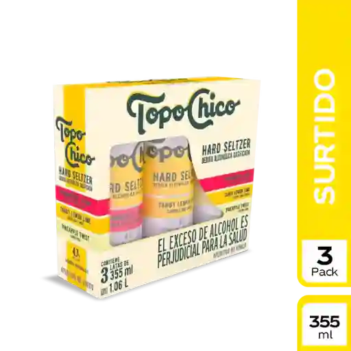 Hard Seltzer Topochico Surtido Lata 355ml x 3 Unds