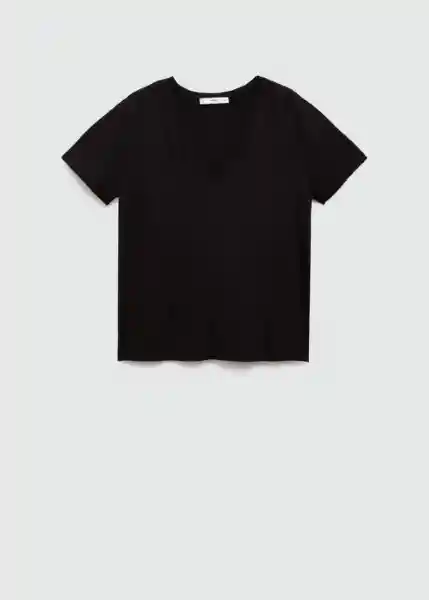 Camiseta Vispi Negro Talla S Mujer Mango