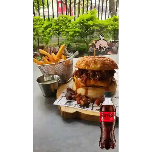 Combo Hamburguesa Pigasus +Cocacola S/az 400ml