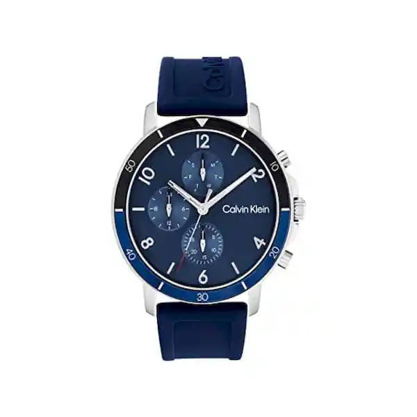 Reloj Gauge Sport Para Hombre Color Azul 25200071 Calvin Klein