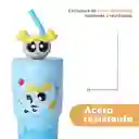 Vaso de Acero Serie Chicas Súper Poderosas Azul 900 mL Miniso