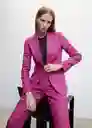 Blazer Americana Boreli Morado Talla 42 Mujer Mango