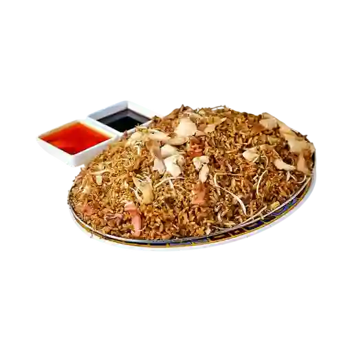 Arroz americano con pollo desmechado