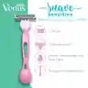 GILLETTE Venus Suave Sensitive Cuchilla de Afeitar Mujer Depilación Coporal para Piel Sensible Máquina de Afeitar 2 Uds