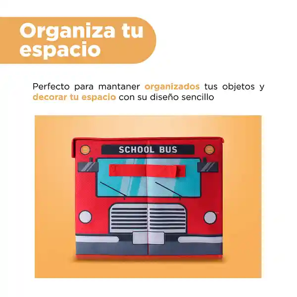 Organizador de Tela Grande Con Tapa Serie Miniso Rojo Miniso