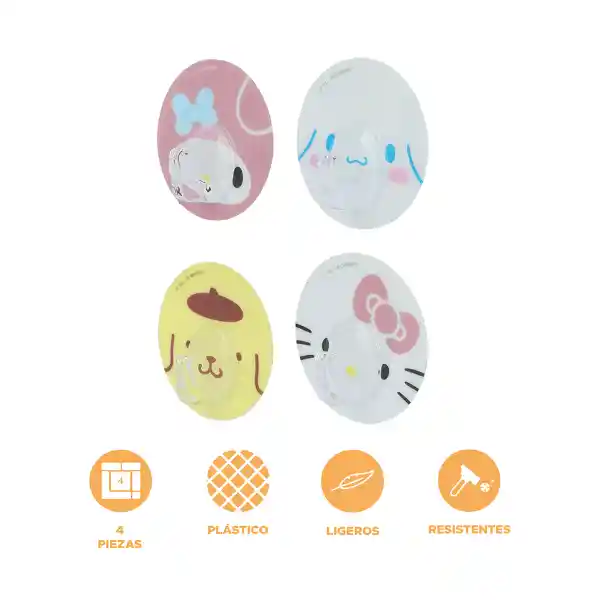 Gancho Adhesivos Redondos Serie Sanrio Miniso