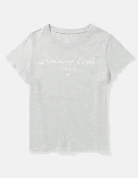 Camiseta Mujer Gris Talla: Small American Eagle