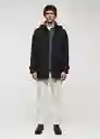 Abrigo Medina Antracita Talla XL Hombre Mango