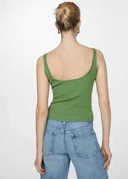 Top Gymnasti Verde Talla S Mujer Mango