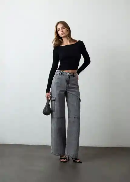 Jean Gaby Gris Husky Talla10 Mujer 491G373 Naf Naf