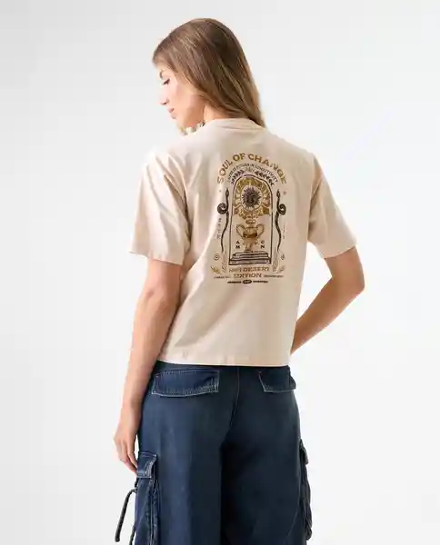 Camiseta Mujer Beige Talla S 602G003_BEI131106 Americanino