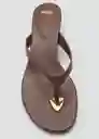 Sandalias Siena Chocolate Talla 36 Mujer Mango