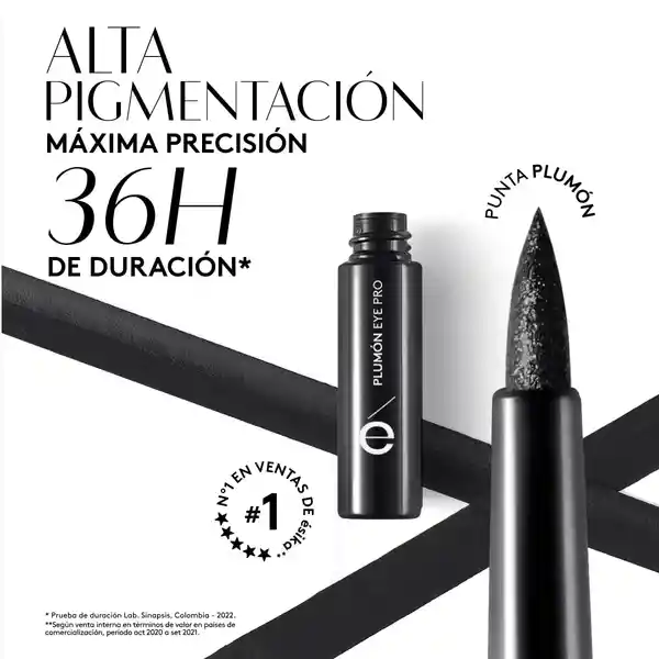 Delineador Punta Plumón Pro Negro Extremo Ésika