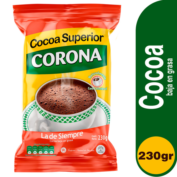 Corona Cocoa en Polvo Superior Baja en Grasa 230 g