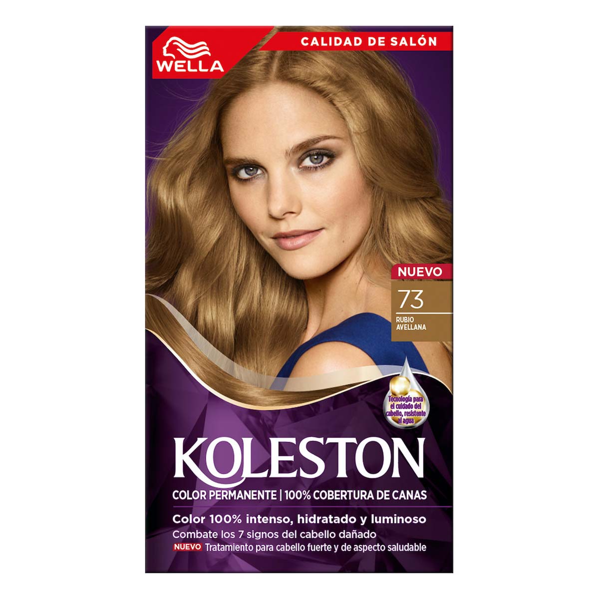 Tintura Permanente en Crema Koleston Rubio Avellana 73