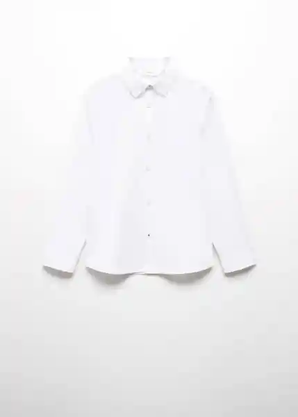 Camisa Popelin Blanco Talla 13 Niños Mango