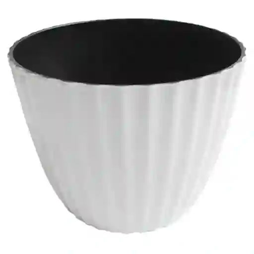 Marres Matera Plástico Blanco Líneas 16.5 cm
